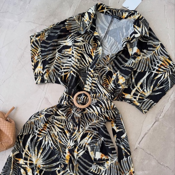 Size Medium | Zara | 100% Cotton Belted Shirt Dress - Picture 10 of 10